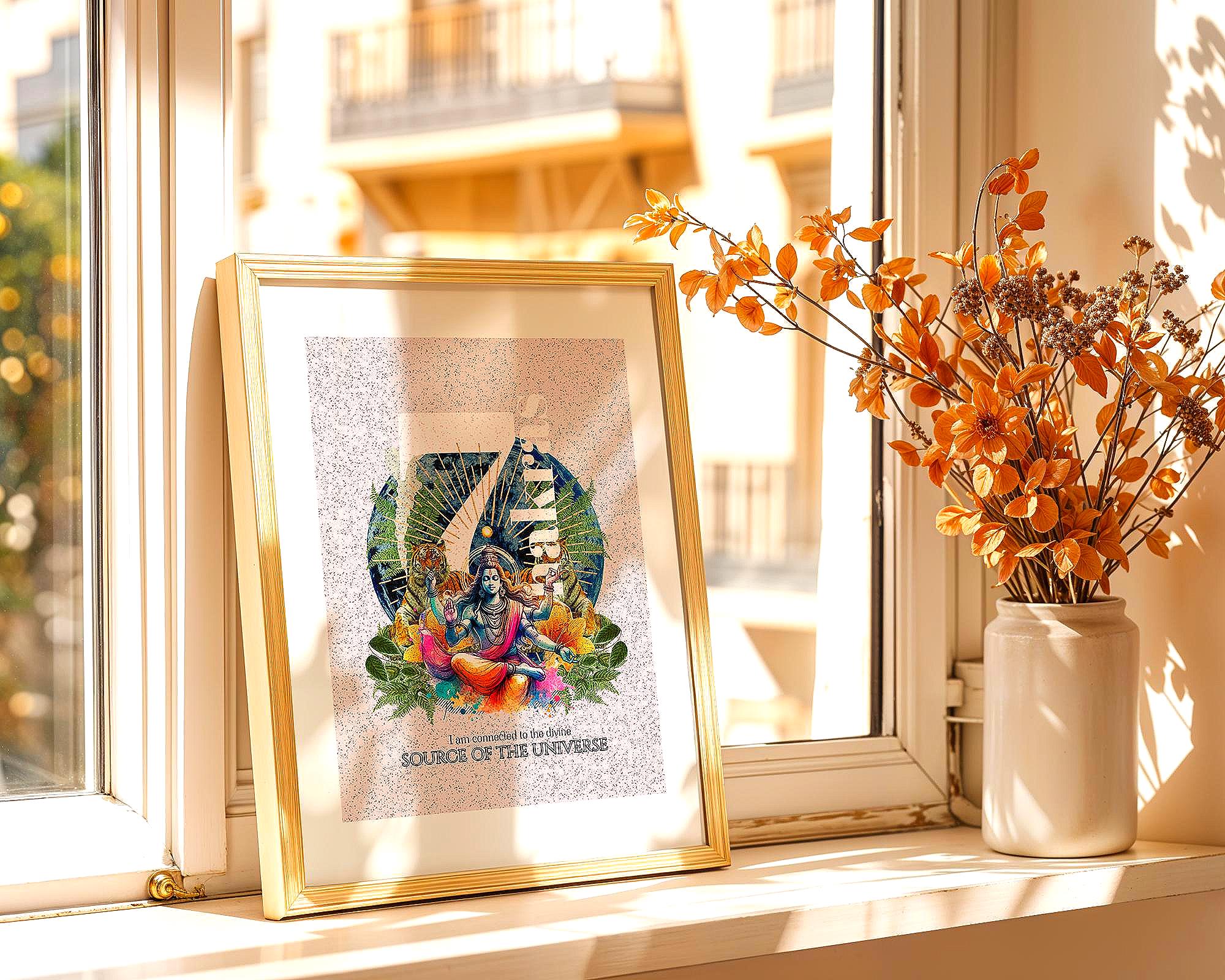 Affiche Chakras, poster spirituel imprimable, art yoga affirmation - Essences Agape 60587661