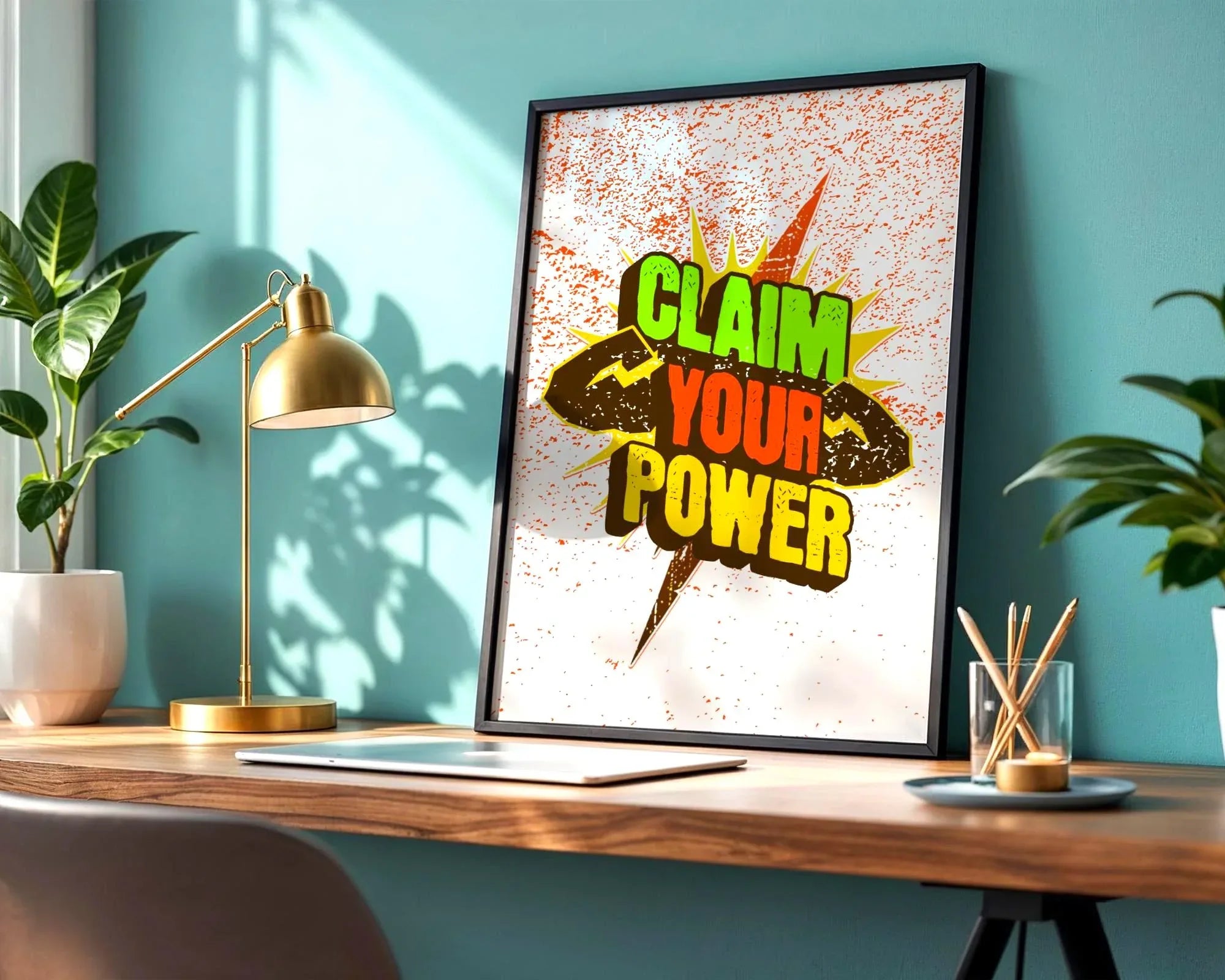 Affiche Claim Your Power, poster motivation, art santé mental, cadeau - Essences Agape 20296685