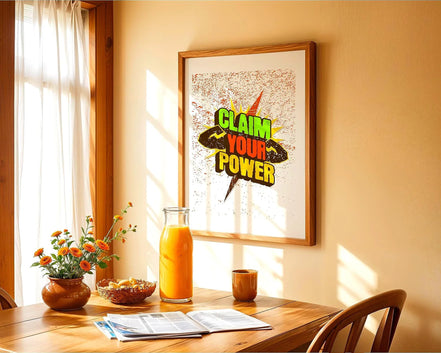 Affiche Claim Your Power, poster motivation, art santé mental, cadeau - Essences Agape 91351937