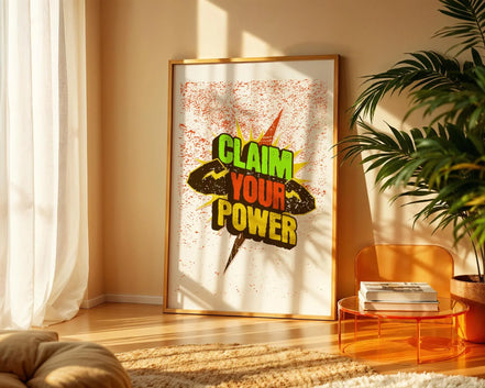 Affiche Claim Your Power, poster motivation, art santé mental, cadeau - Essences Agape 56406870
