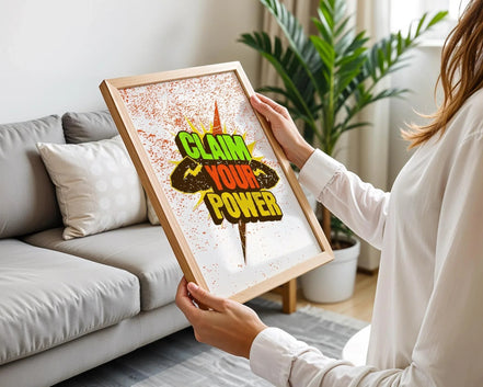 Affiche Claim Your Power, poster motivation, art santé mental, cadeau - Essences Agape 99254015