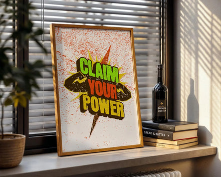 Affiche Claim Your Power, poster motivation, art santé mental, cadeau - Essences Agape 50841974