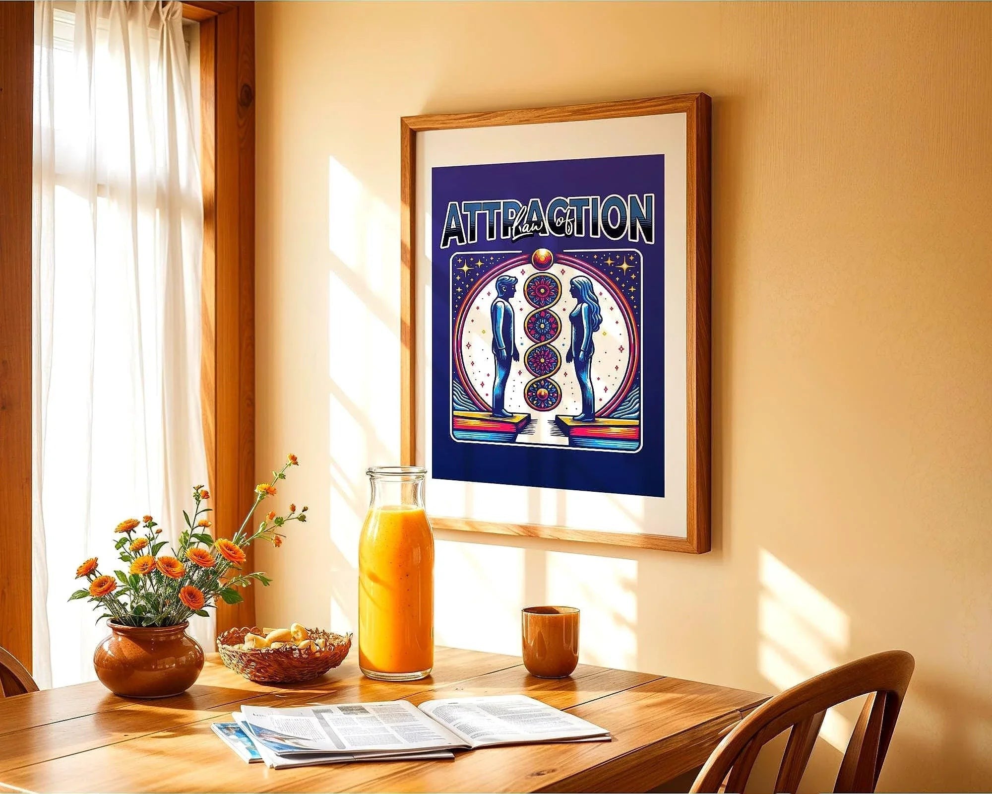 Affiche Loi de l’attraction, poster spirituel, astrologie spirituel Essences Agape