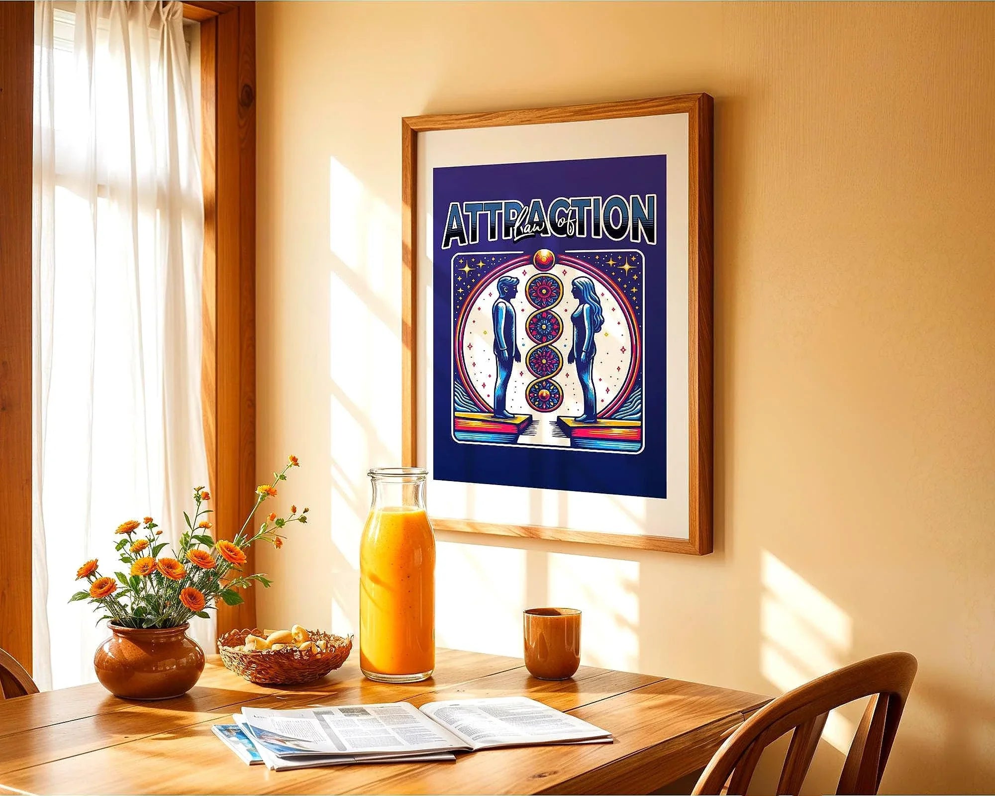 Affiche Loi de l’attraction, poster spirituel, astrologie spirituel Essences Agape