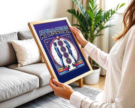 Affiche Loi de l’attraction, poster spirituel, astrologie spirituel Essences Agape