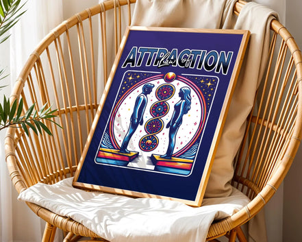 Affiche Loi de l’attraction, poster spirituel, astrologie spirituel Essences Agape