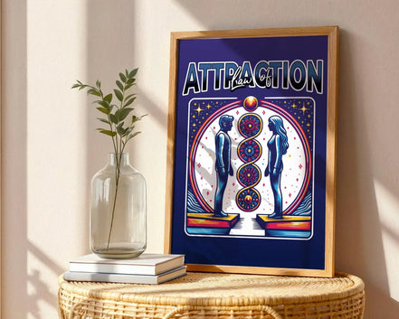 Affiche Loi de l’attraction, poster spirituel, astrologie spirituel Essences Agape