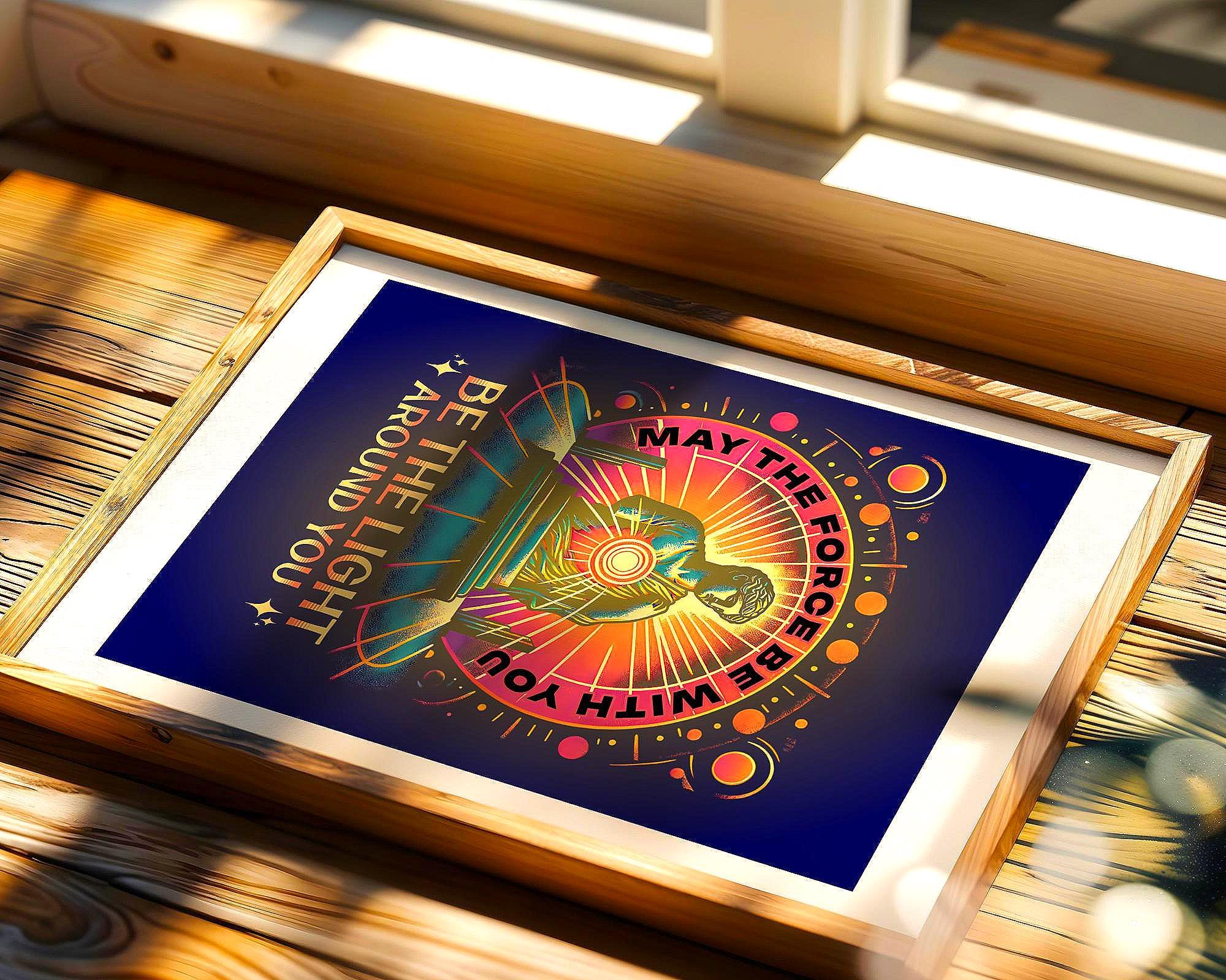 Affiche May the Force Be With You, poster spirituel, motivation divin - Essences Agape 70816116