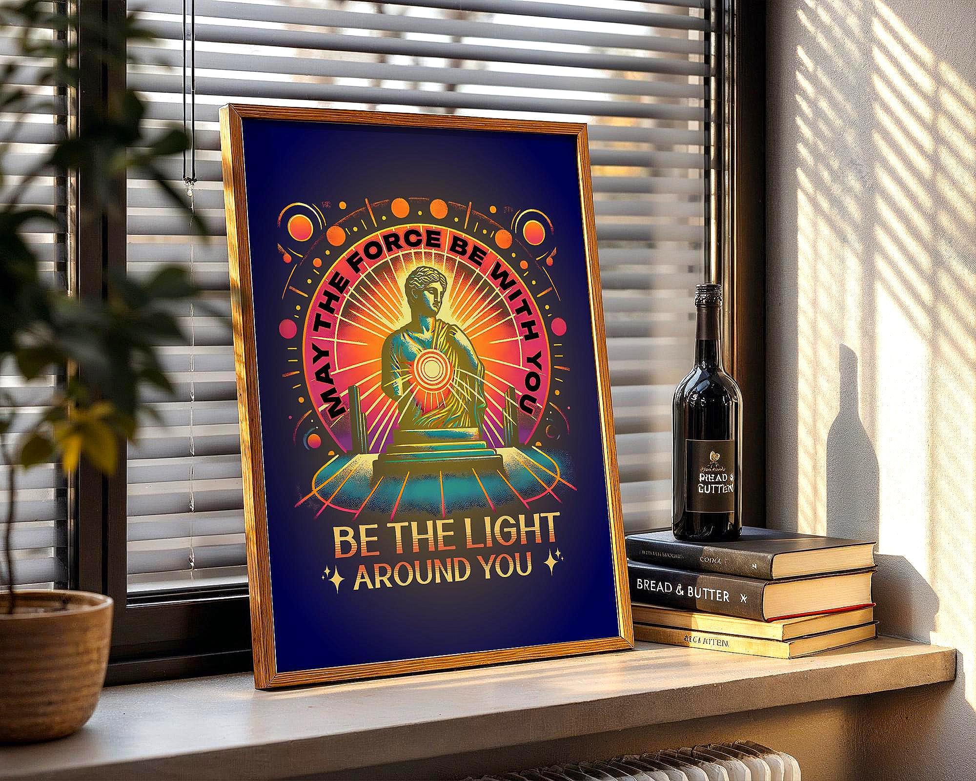 Affiche May the Force Be With You, poster spirituel, motivation divin - Essences Agape 33041037