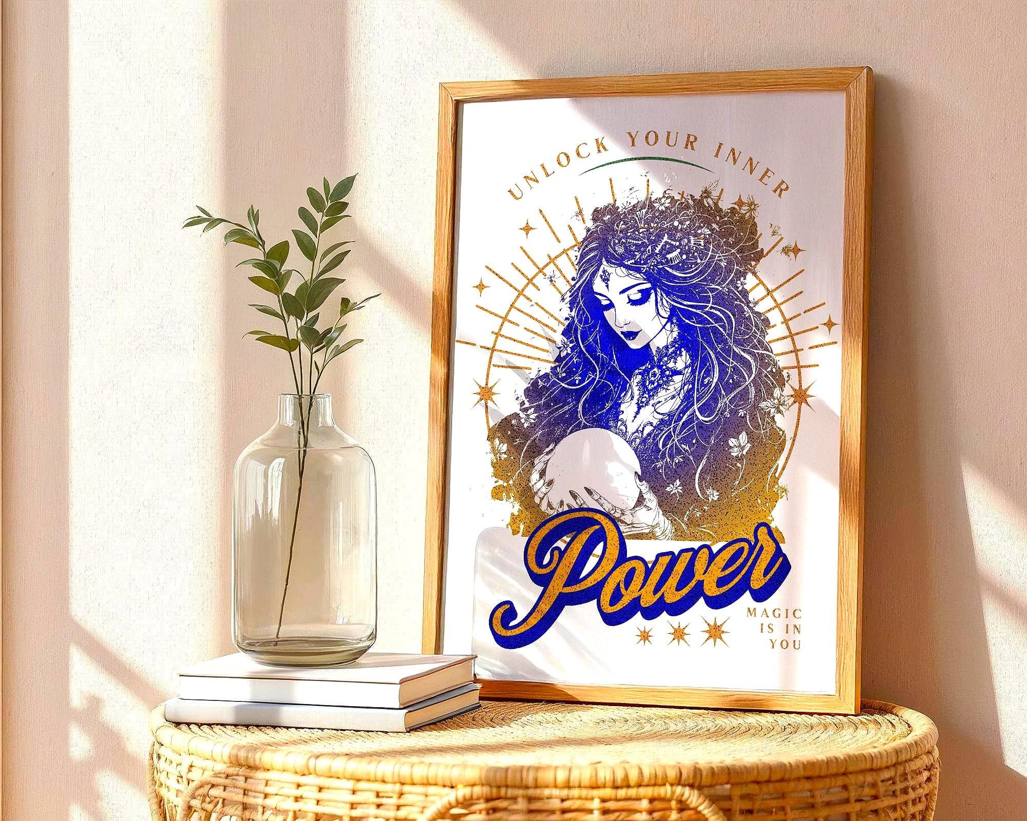 Affiche affirmation quotidienne, poster magie, spirituel, astrologie - Essences Agape 57560982