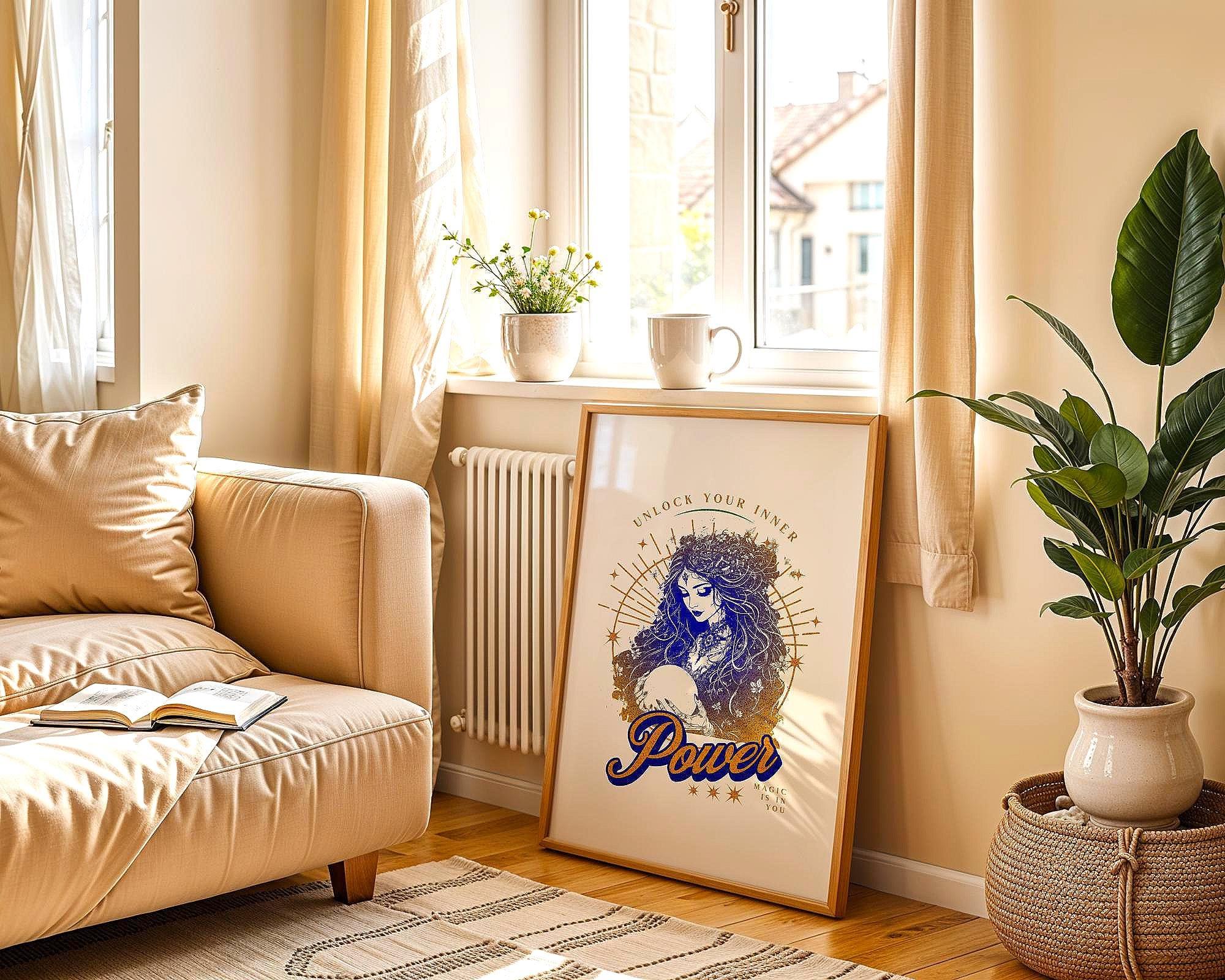 Affiche affirmation quotidienne, poster magie, spirituel, astrologie - Essences Agape 74665401