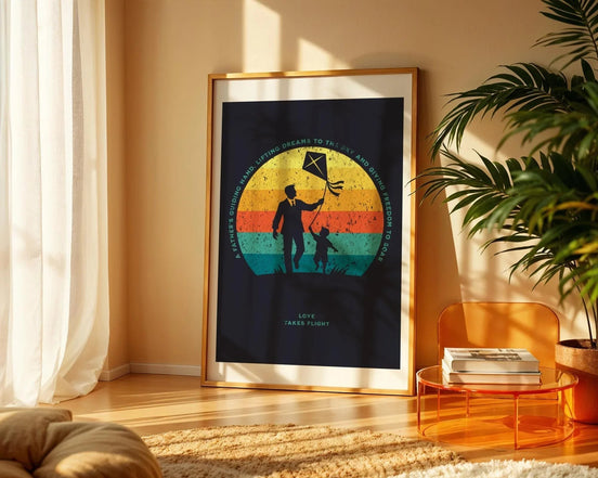 Affiche amour paternel, Poster chrétien religieux, affirmation Essences Agape