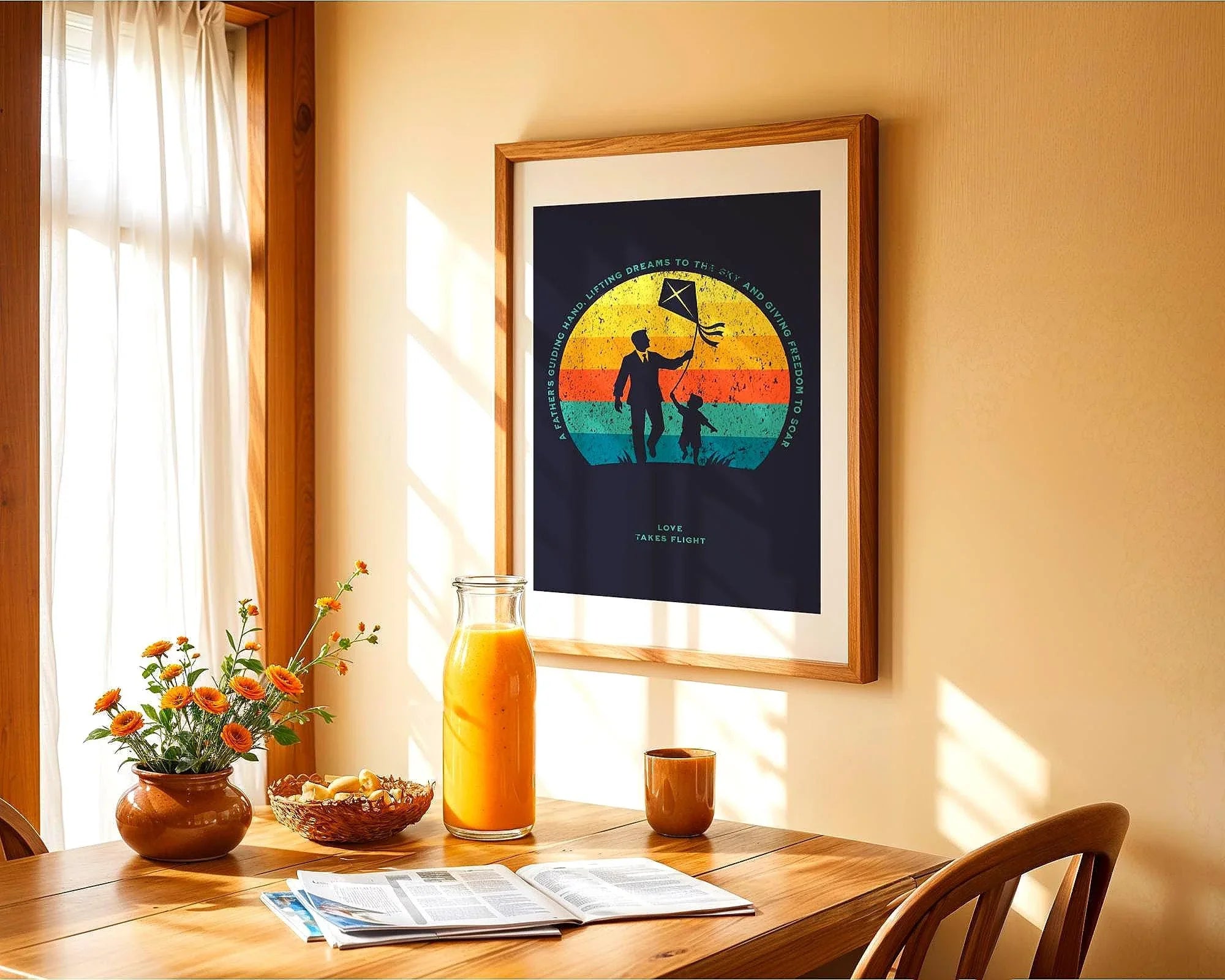 Affiche amour paternel, Poster chrétien religieux, affirmation Essences Agape