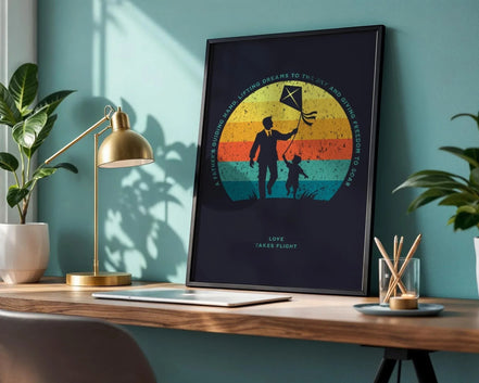 Affiche amour paternel, Poster chrétien religieux, affirmation Essences Agape