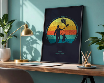 Affiche amour paternel, Poster chrétien religieux, affirmation Essences Agape