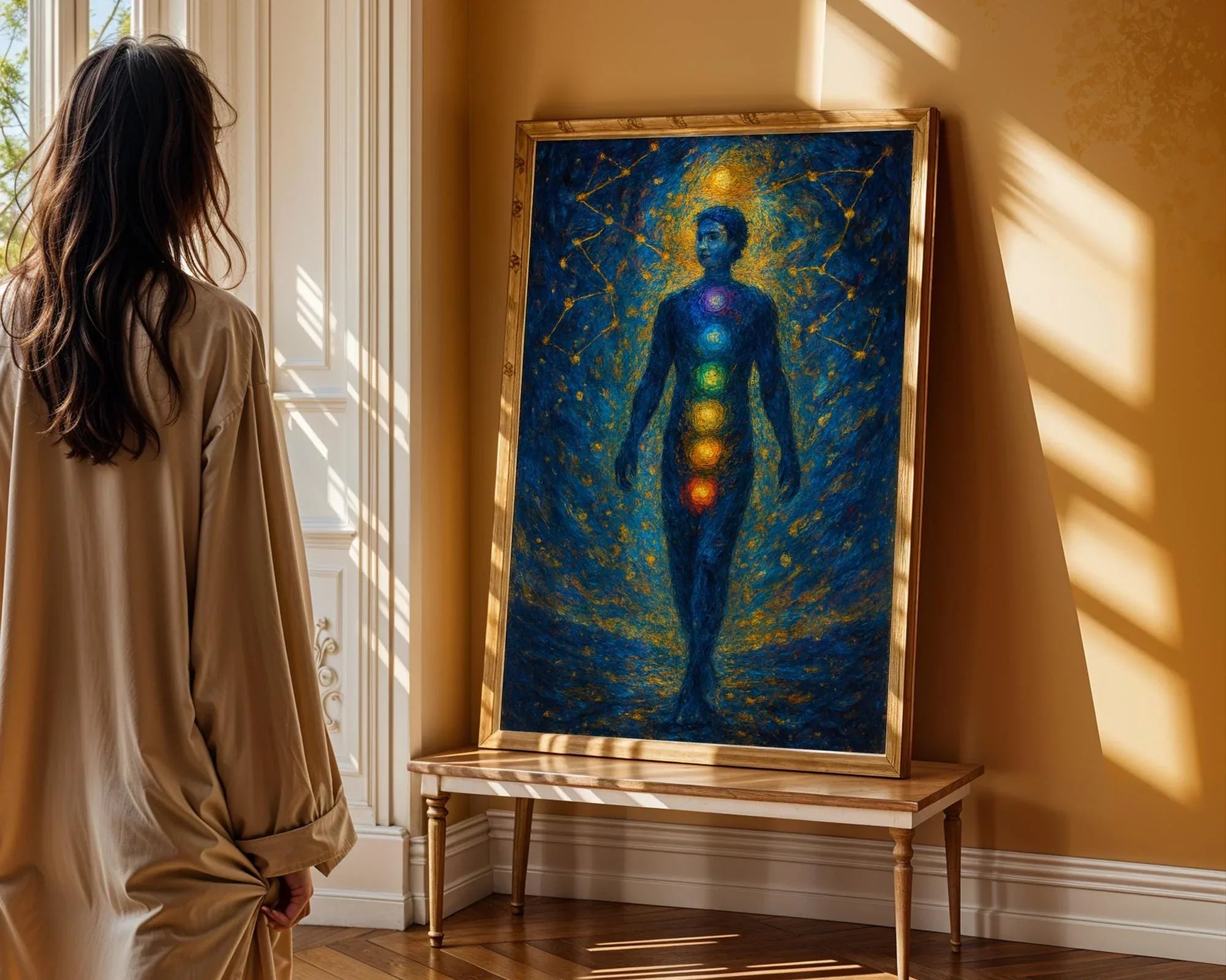 Affiche chakra art spirituel, poster astrologie zen, bien-être chakra - Essences Agape 54229746