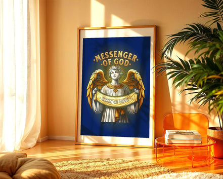 Affiche chrétien religieux, poster ange, art spirituel, message divin Essences Agape