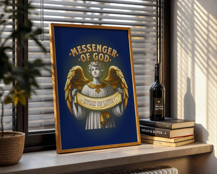 Affiche chrétien religieux, poster ange, art spirituel, message divin Essences Agape