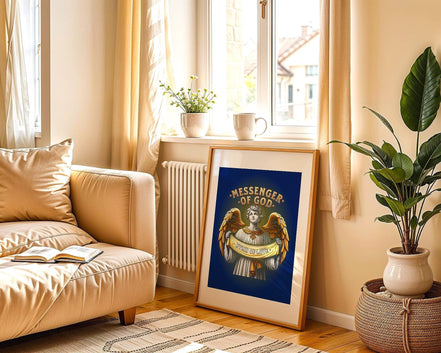 Affiche chrétien religieux, poster ange, art spirituel, message divin Essences Agape