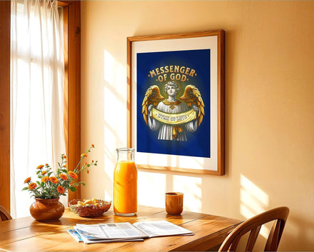 Affiche chrétien religieux, poster ange, art spirituel, message divin Essences Agape