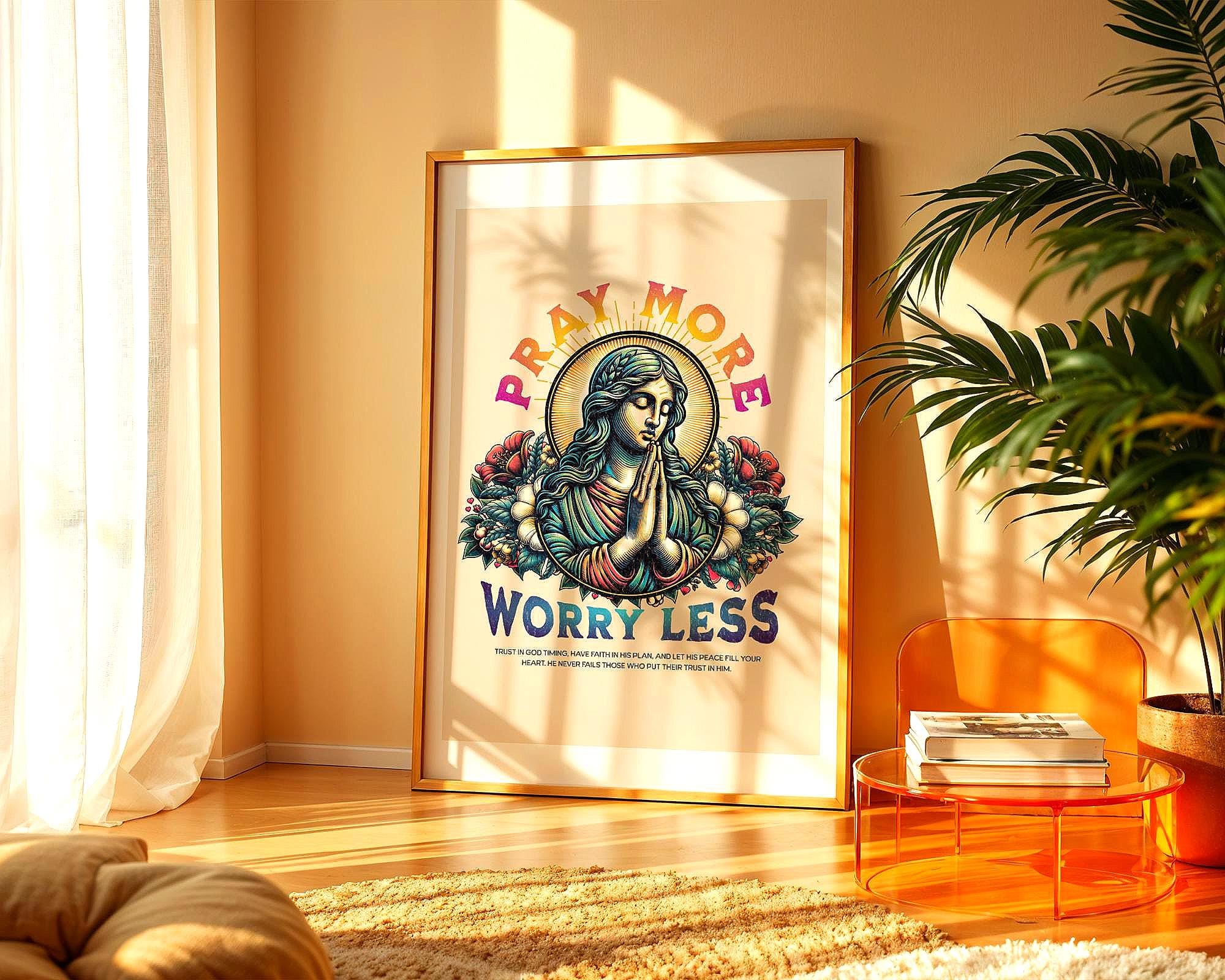 Affiche chrétien religieux, poster spirituel, cadeau prière, art foi - Essences Agape 21278776