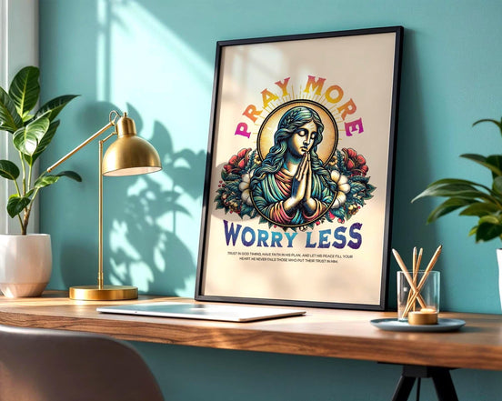 Affiche chrétien religieux, poster spirituel, cadeau prière, art foi - Essences Agape 72994190