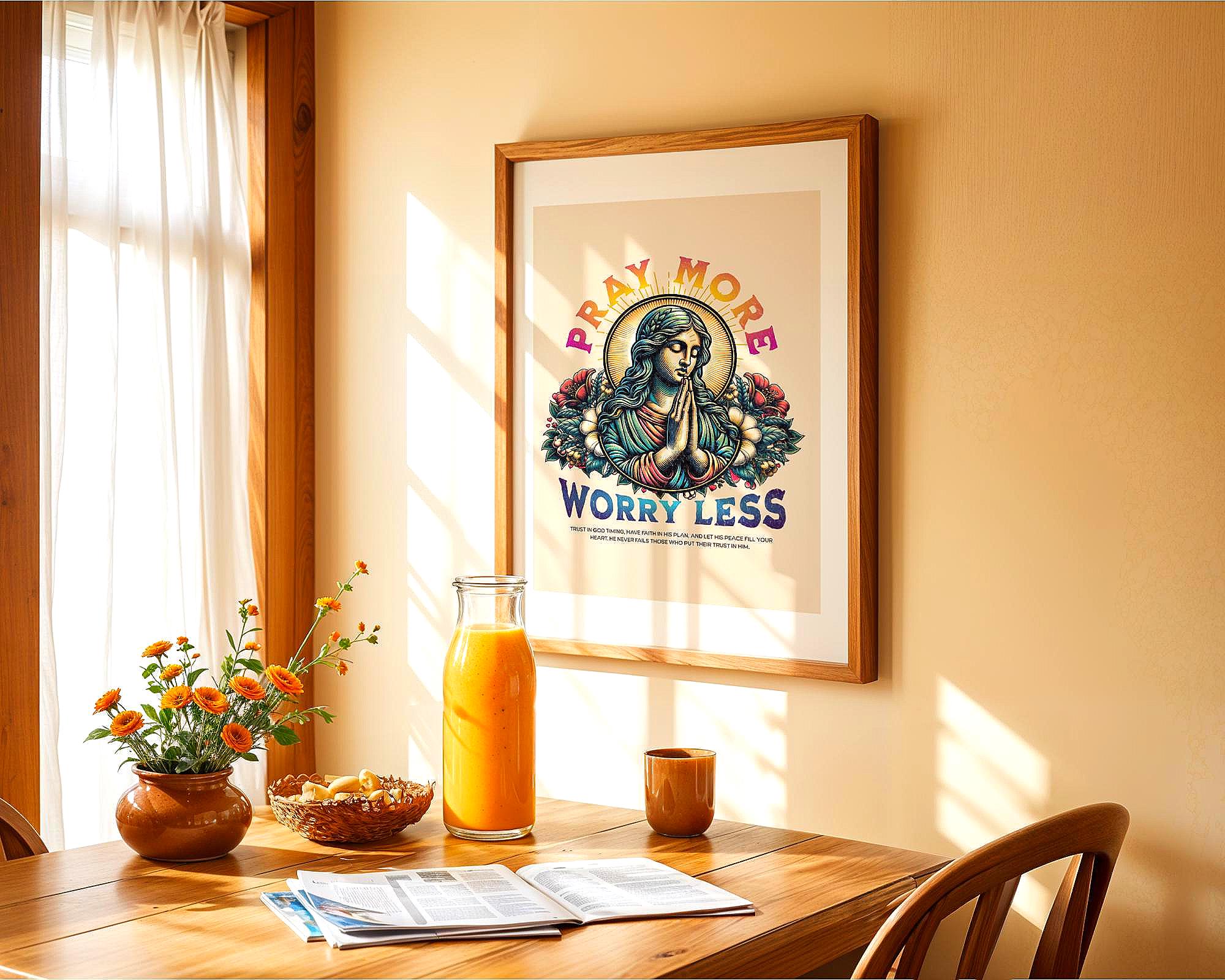 Affiche chrétien religieux, poster spirituel, cadeau prière, art foi - Essences Agape 57736954