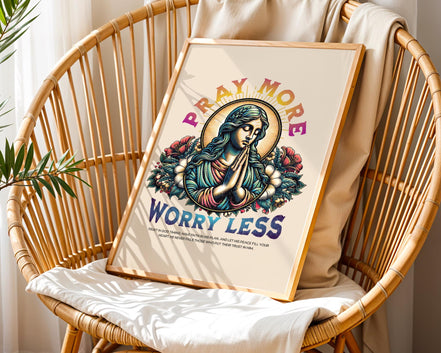 Affiche chrétien religieux, poster spirituel, cadeau prière, art foi - Essences Agape 25576067