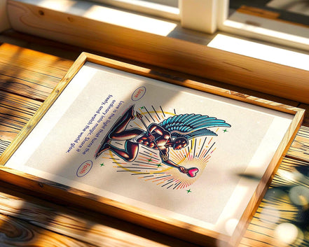Affiche chrétienne ange, cadeau motivation, art divin, gratitude - Essences Agape 16533625