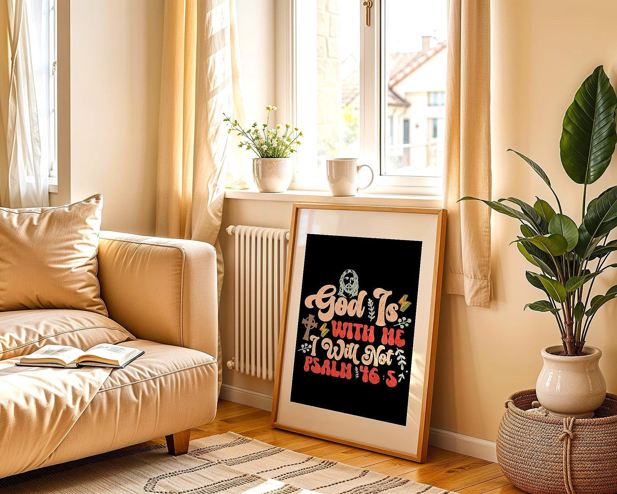Affiche chrétienne citation, poster foi, religieux, cadeau biblique - Essences Agape 93499738