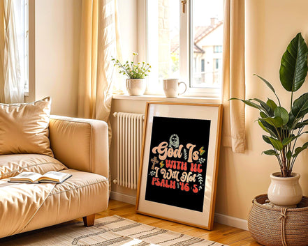 Affiche chrétienne citation, poster foi, religieux, cadeau biblique - Essences Agape 93499738