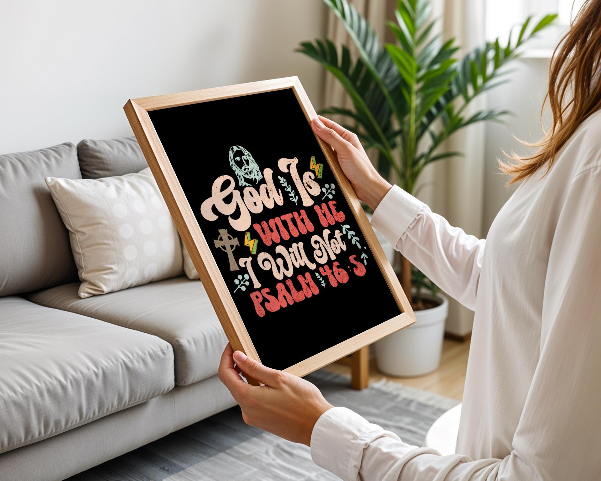 Affiche chrétienne citation, poster foi, religieux, cadeau biblique - Essences Agape 48690392