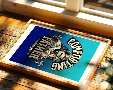 Affiche chrétienne dieu, art religieux, père enfant, poster spirituel - Essences Agape 30856987