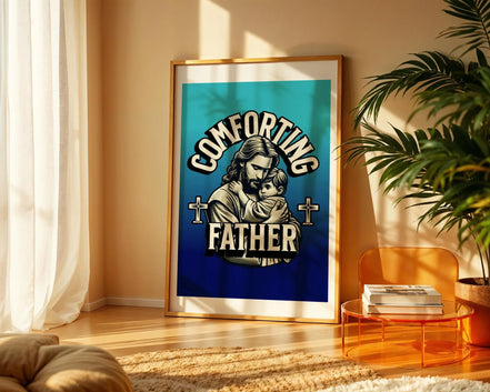 Affiche chrétienne dieu, art religieux, père enfant, poster spirituel - Essences Agape 30758492