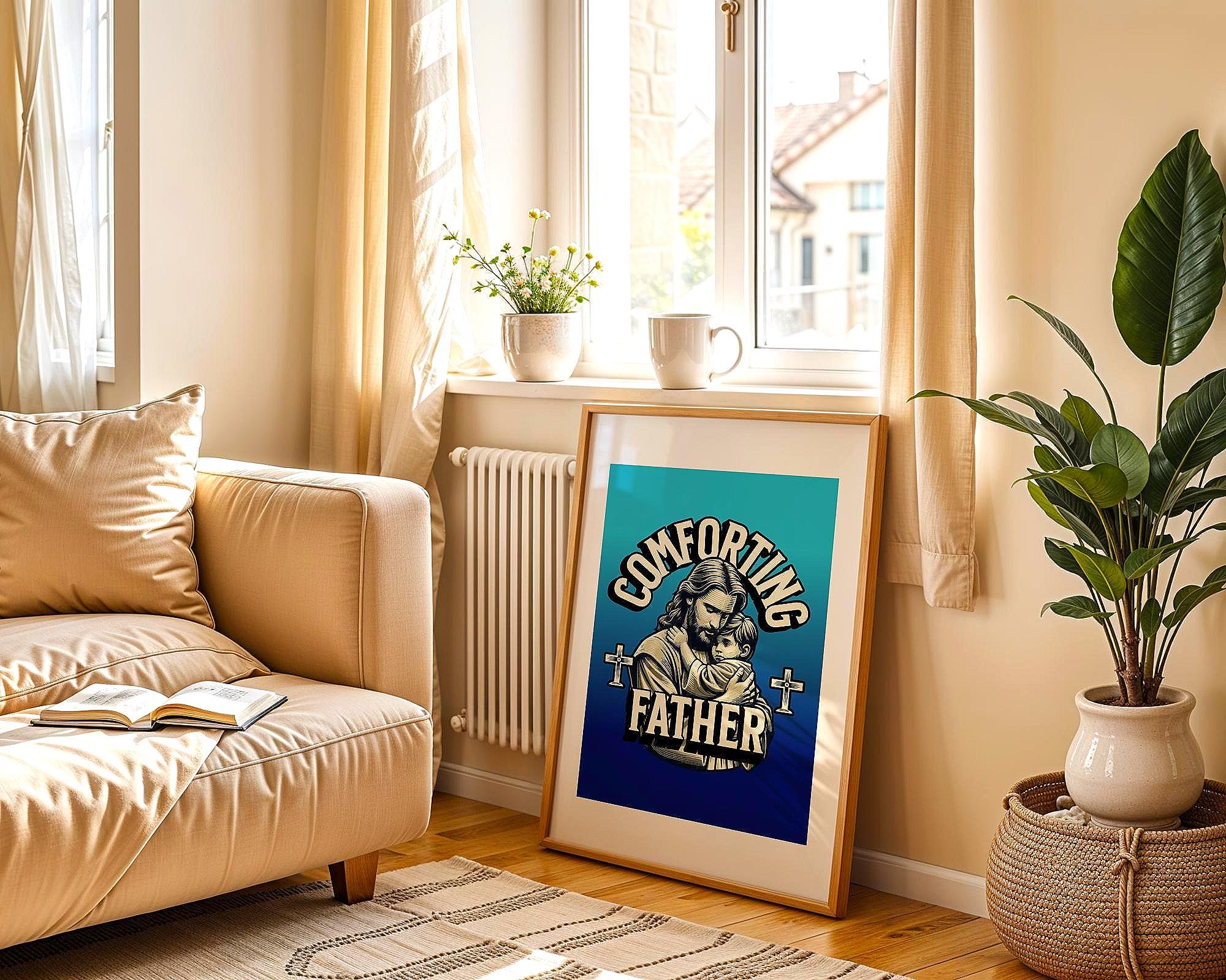 Affiche chrétienne dieu, art religieux, père enfant, poster spirituel - Essences Agape 79112664