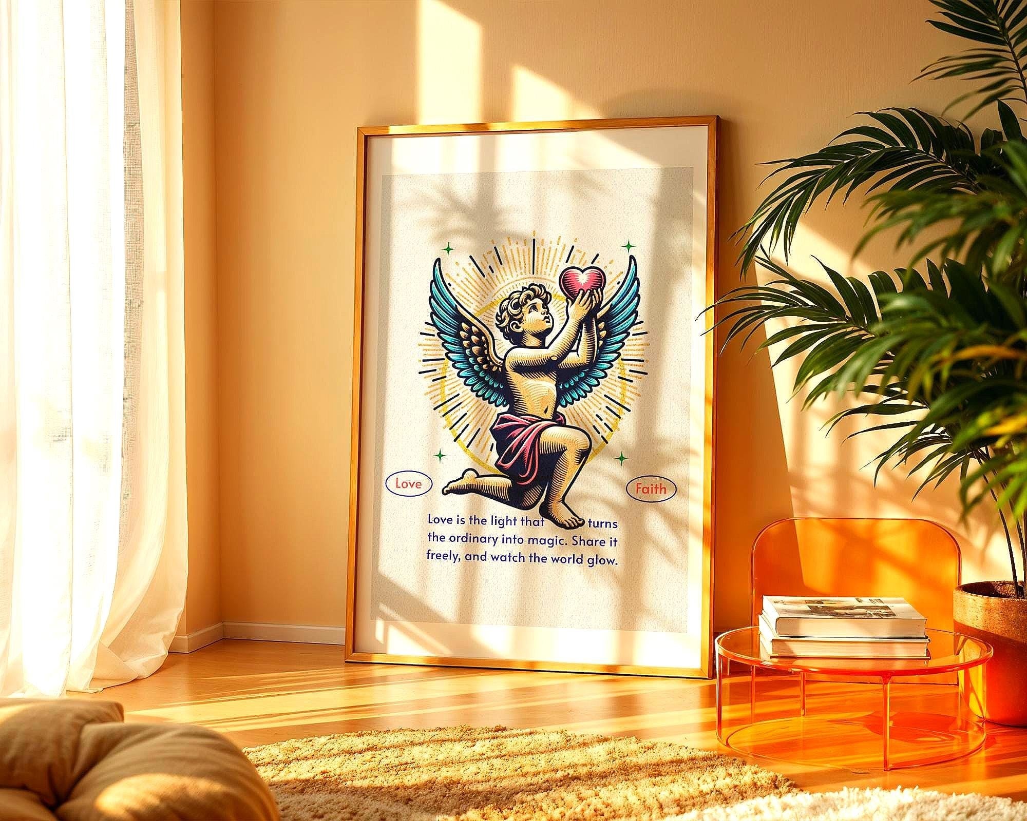 Affiche chrétienne religieux, poster spirituel, art divin, bien-être - Essences Agape 52437290
