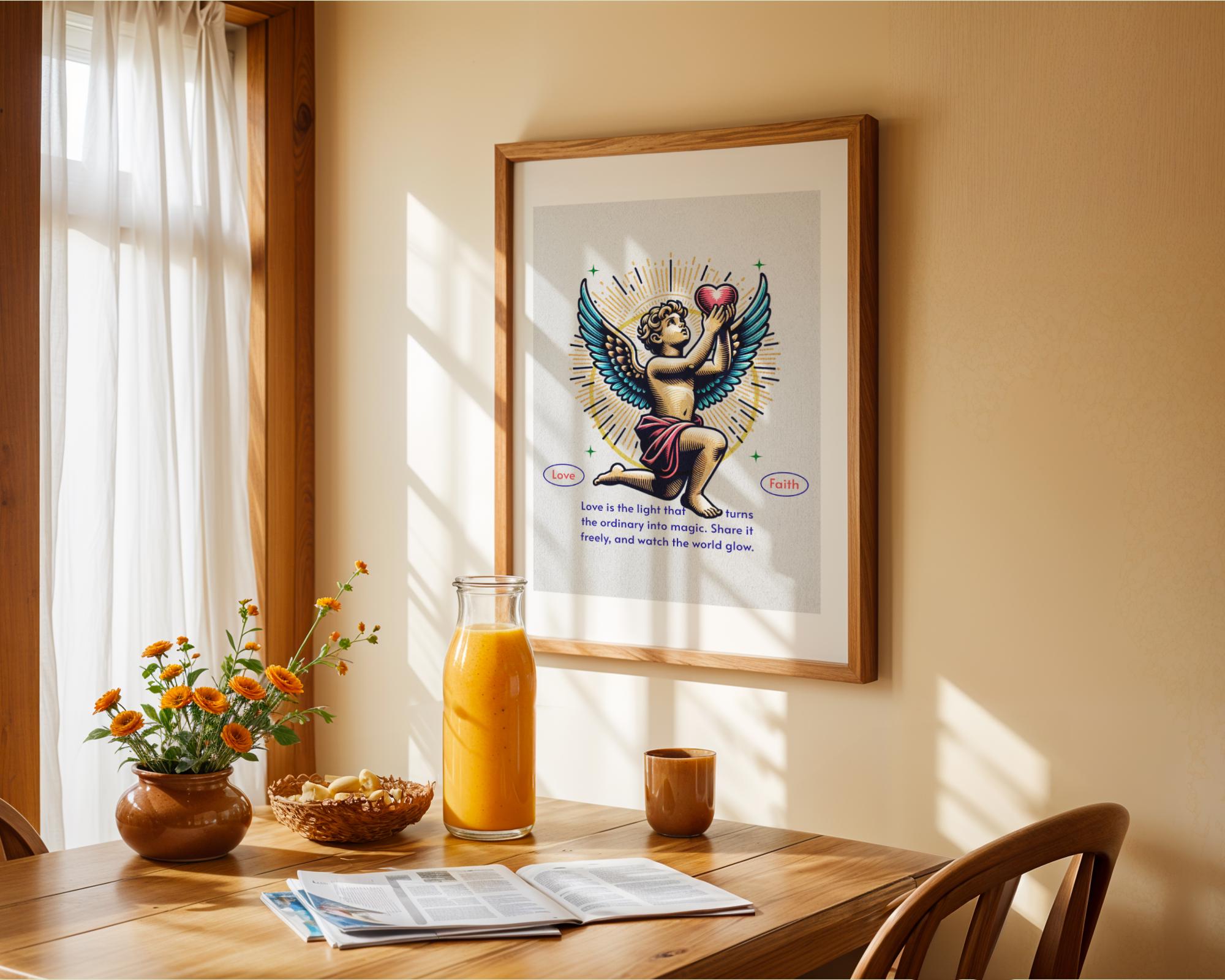 Affiche chrétienne religieux, poster spirituel, art divin, bien-être - Essences Agape 12712992