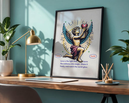 Affiche chrétienne religieux, poster spirituel, art divin, bien-être - Essences Agape 44176638