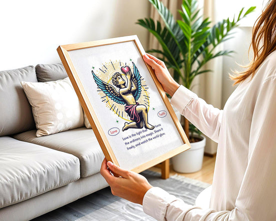 Affiche chrétienne religieux, poster spirituel, art divin, bien-être - Essences Agape 37897153