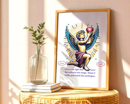 Affiche chrétienne religieux, poster spirituel, art divin, bien-être - Essences Agape 34970425