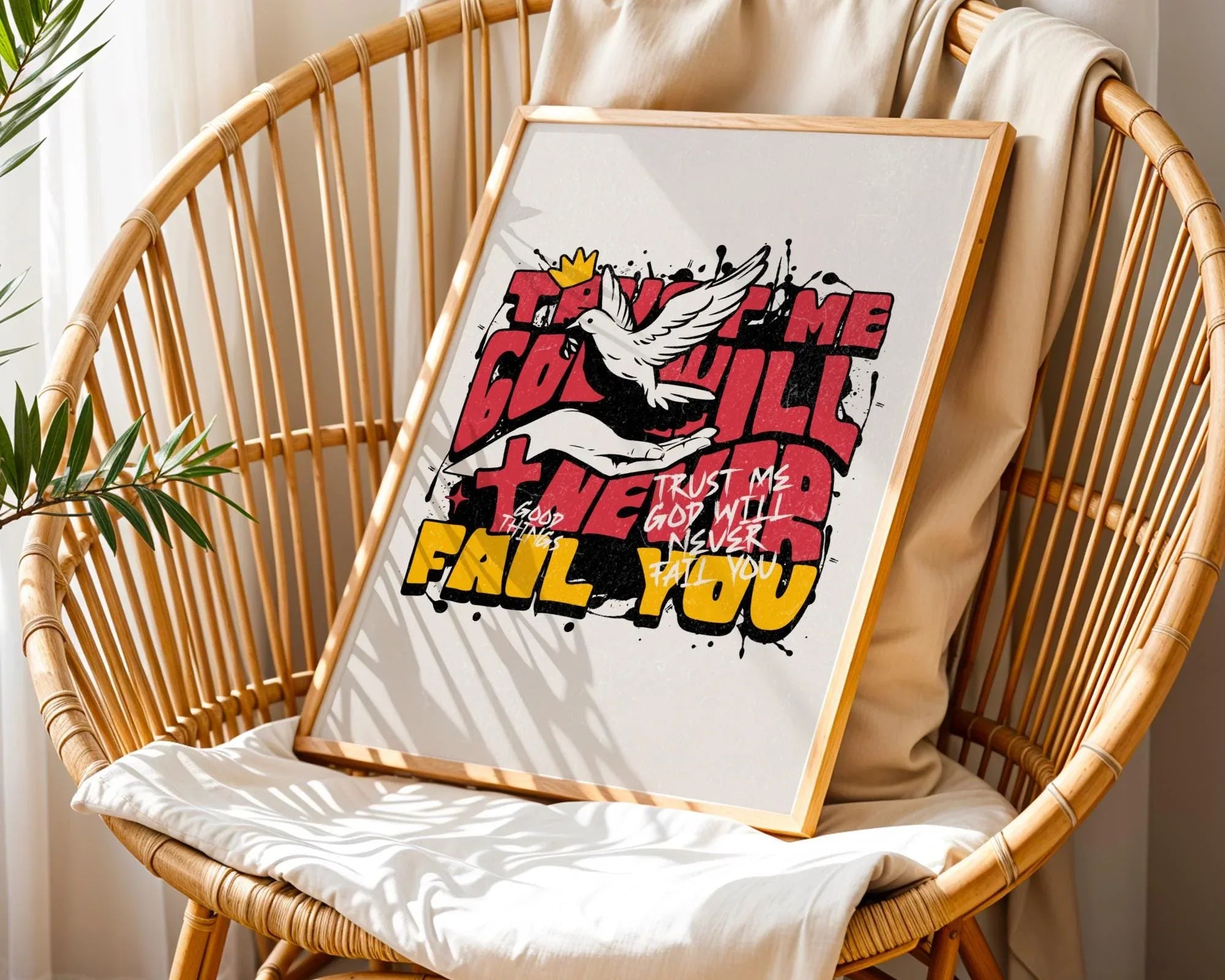 Affiche confiance en soi, art spirituel, affiche foi en Dieu, amour dieu Essences Agape