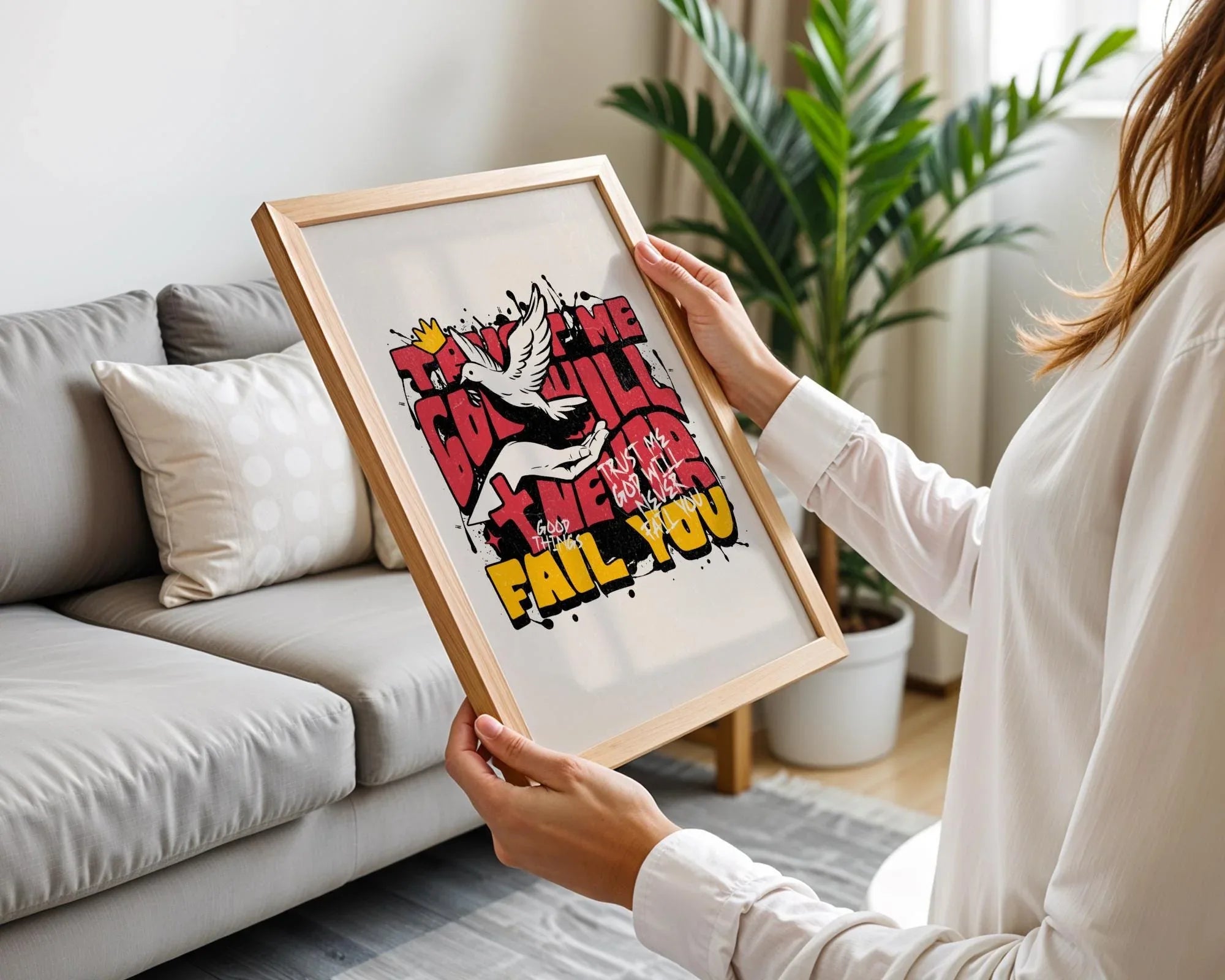 Affiche confiance en soi, art spirituel, affiche foi en Dieu, amour dieu Essences Agape