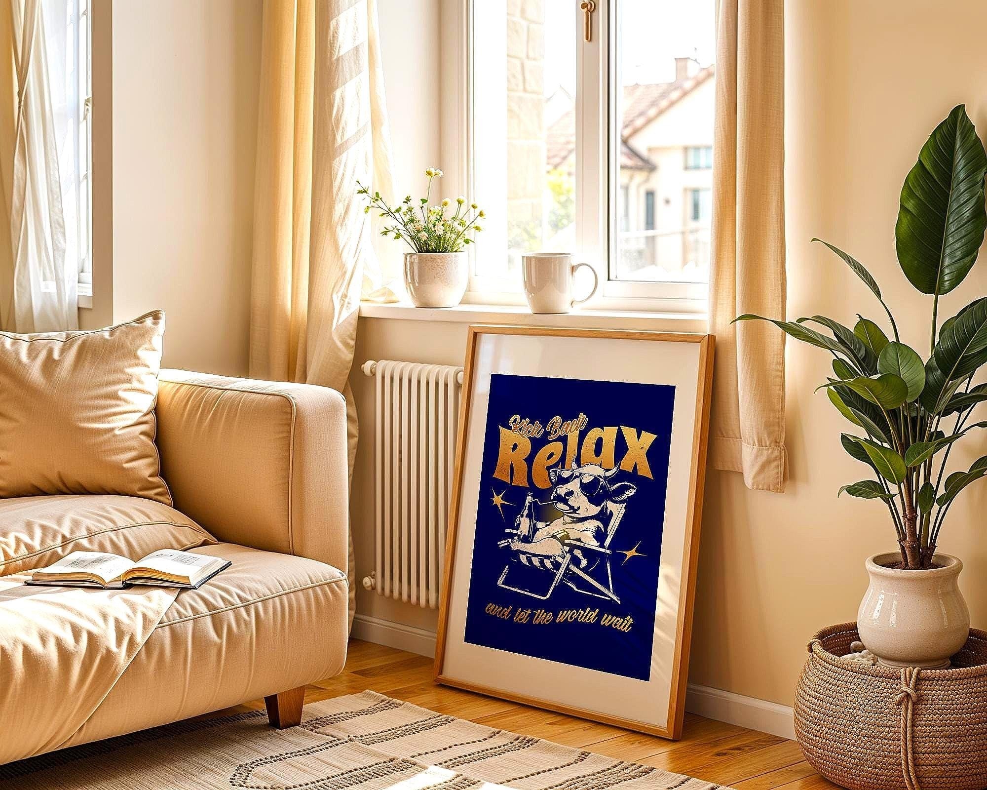 Affiche détente, art de la sérénité, affiche relaxation, affirmation - Essences Agape 24150288
