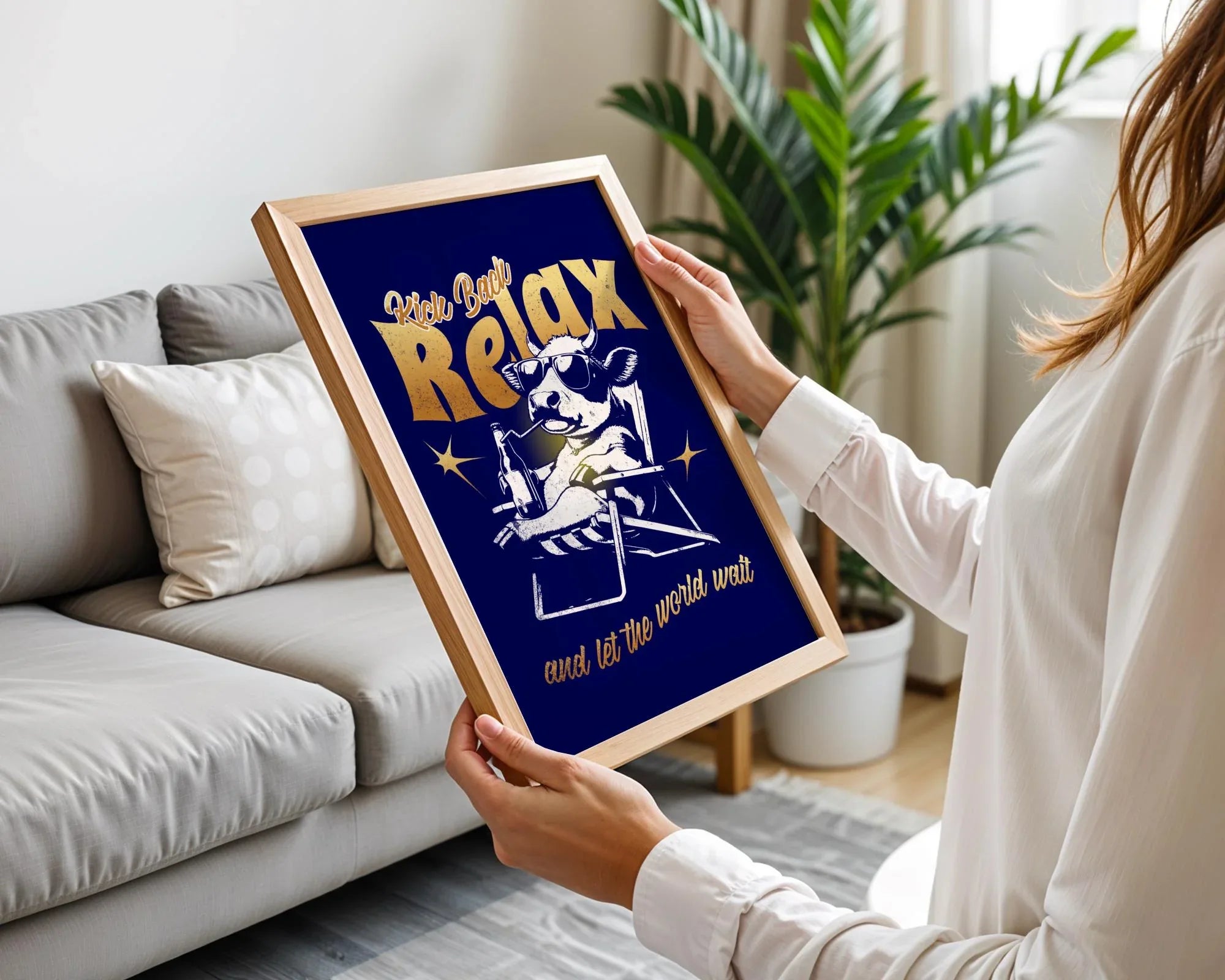 Affiche détente, art de la sérénité, affiche relaxation, affirmation - Essences Agape 78166400