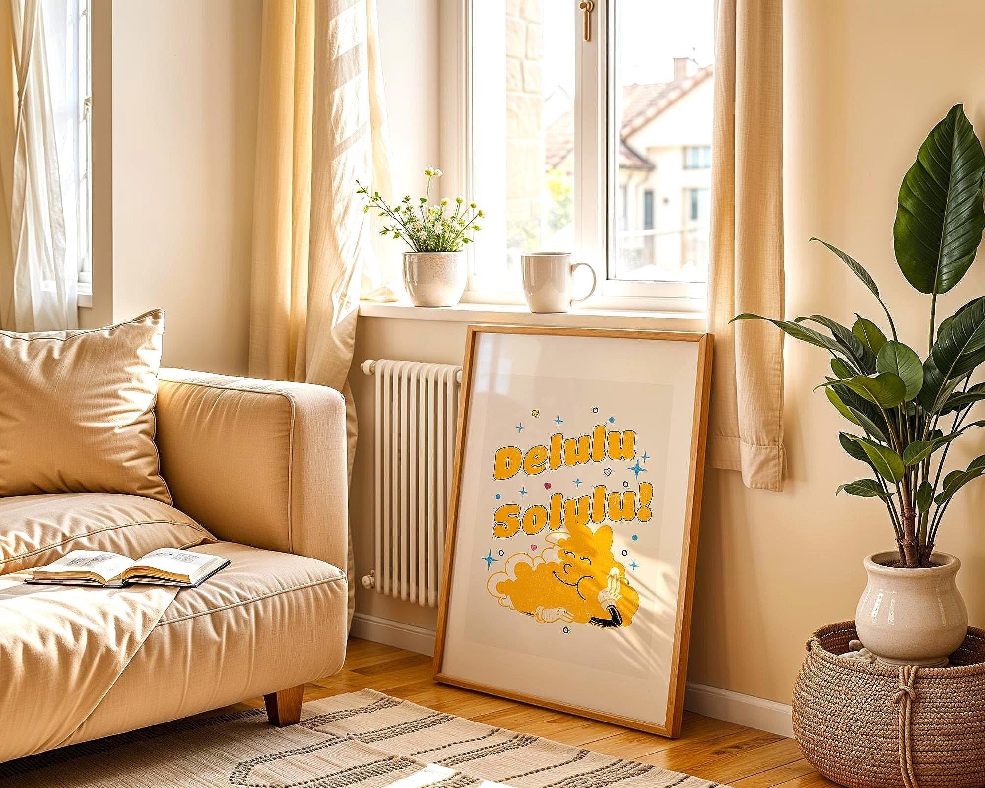 Affiche développement personnel, art dessin animé, positive, zen - Essences Agape 77533023
