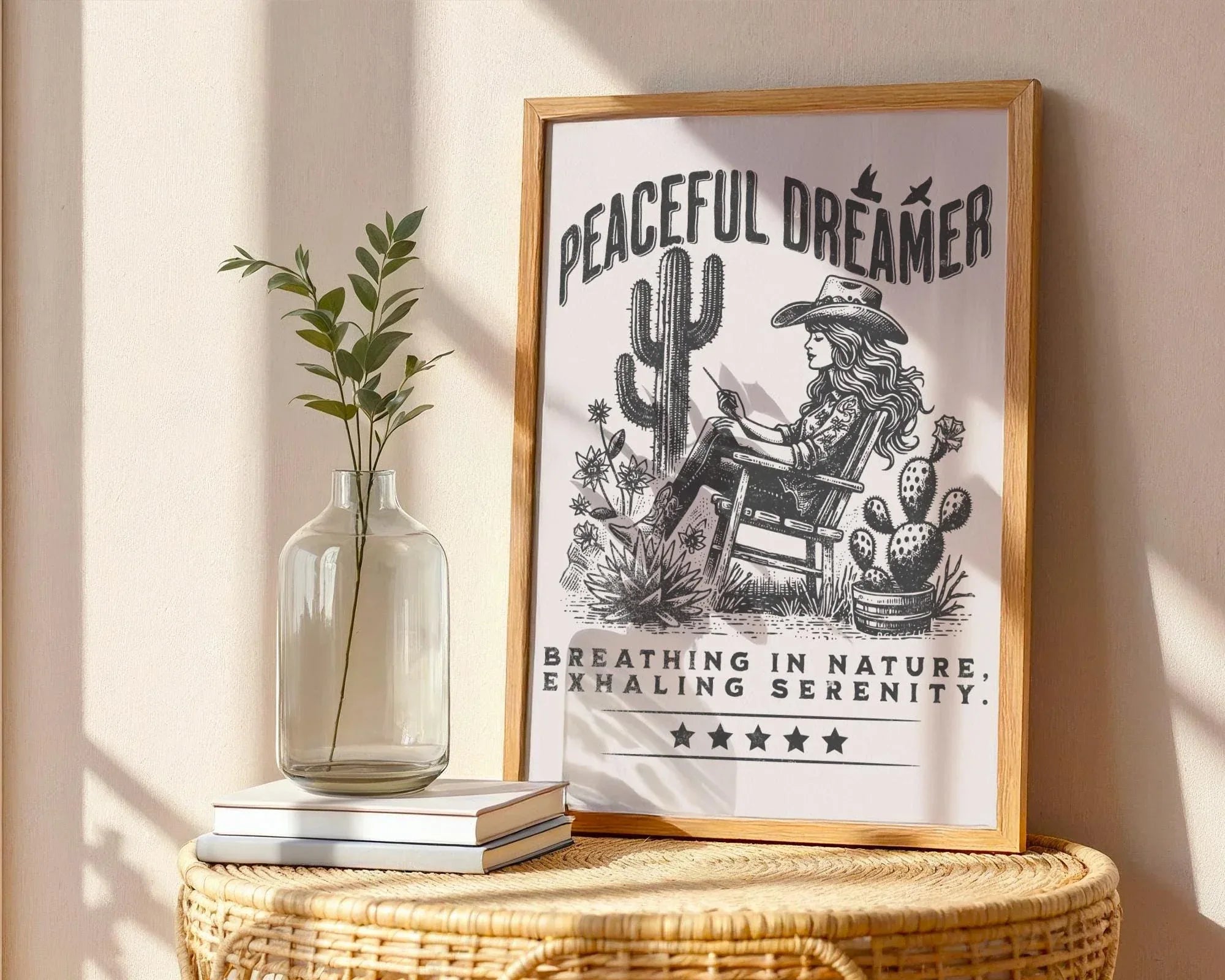 Affiche développement personnel, poster art sérénité, méditation Essences Agape