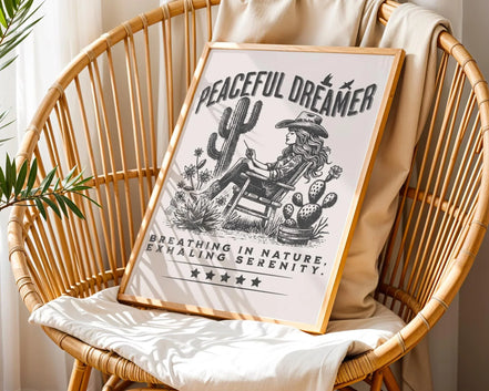 Affiche développement personnel, poster art sérénité, méditation Essences Agape