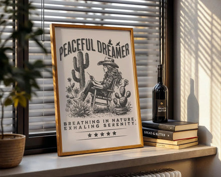 Affiche développement personnel, poster art sérénité, méditation Essences Agape