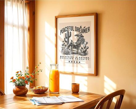 Affiche développement personnel, poster art sérénité, méditation Essences Agape