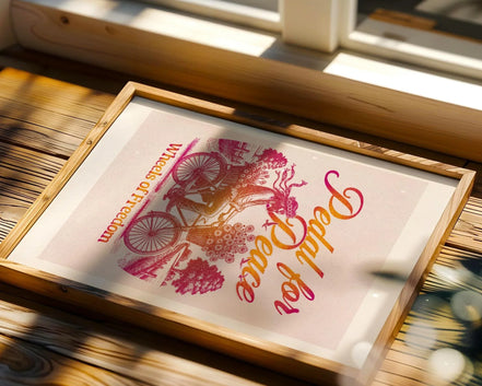 Affiche hippie années 80, tableau paix intérieure, poster inspirant Essences Agape